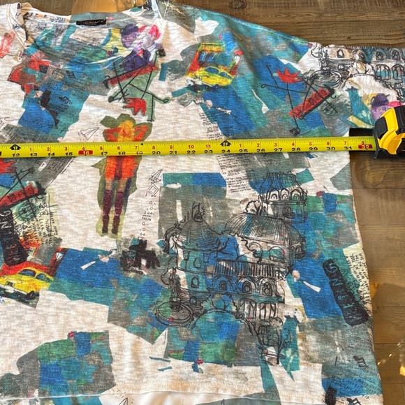 Inoah Colorful Artsy Women's Blouse - Picture 10 of 15